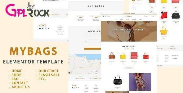 Mybags – Modern Commerce Elementor Template Kit